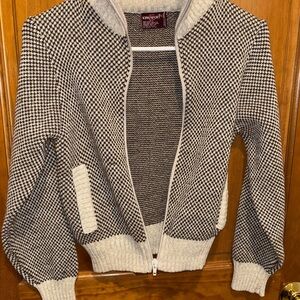 Vintage Kingsport Houndstooth Knit Jacket